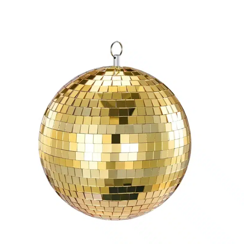 boule disco dorée